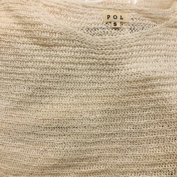 POL Ivory Shear Lightweight Cropped Sweater - Picture 5 of 5